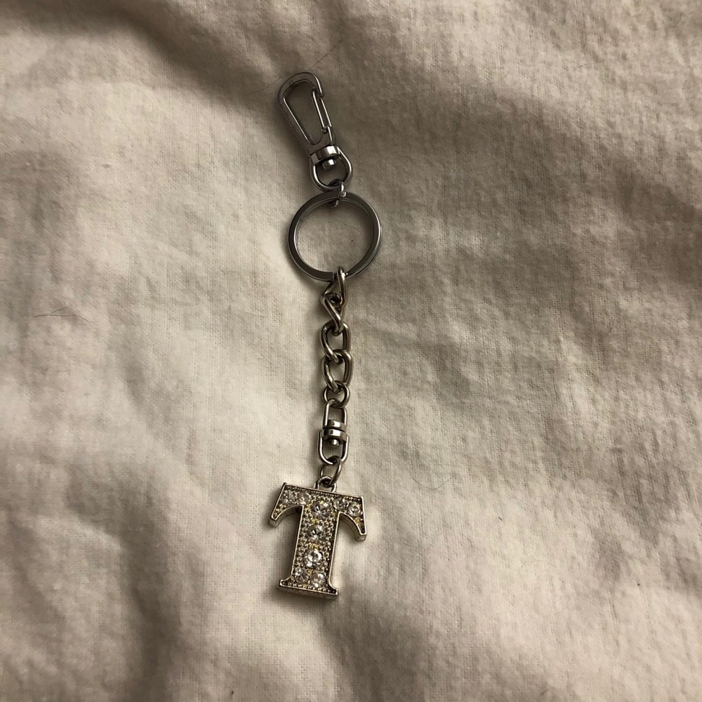 bedazzled T keychain